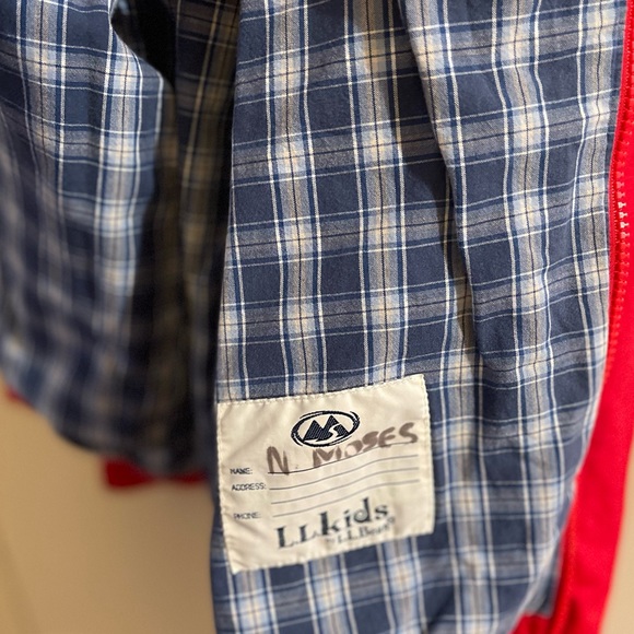 L.L Bean light jacket with 100% cotton lining Red - Picture 3 of 5